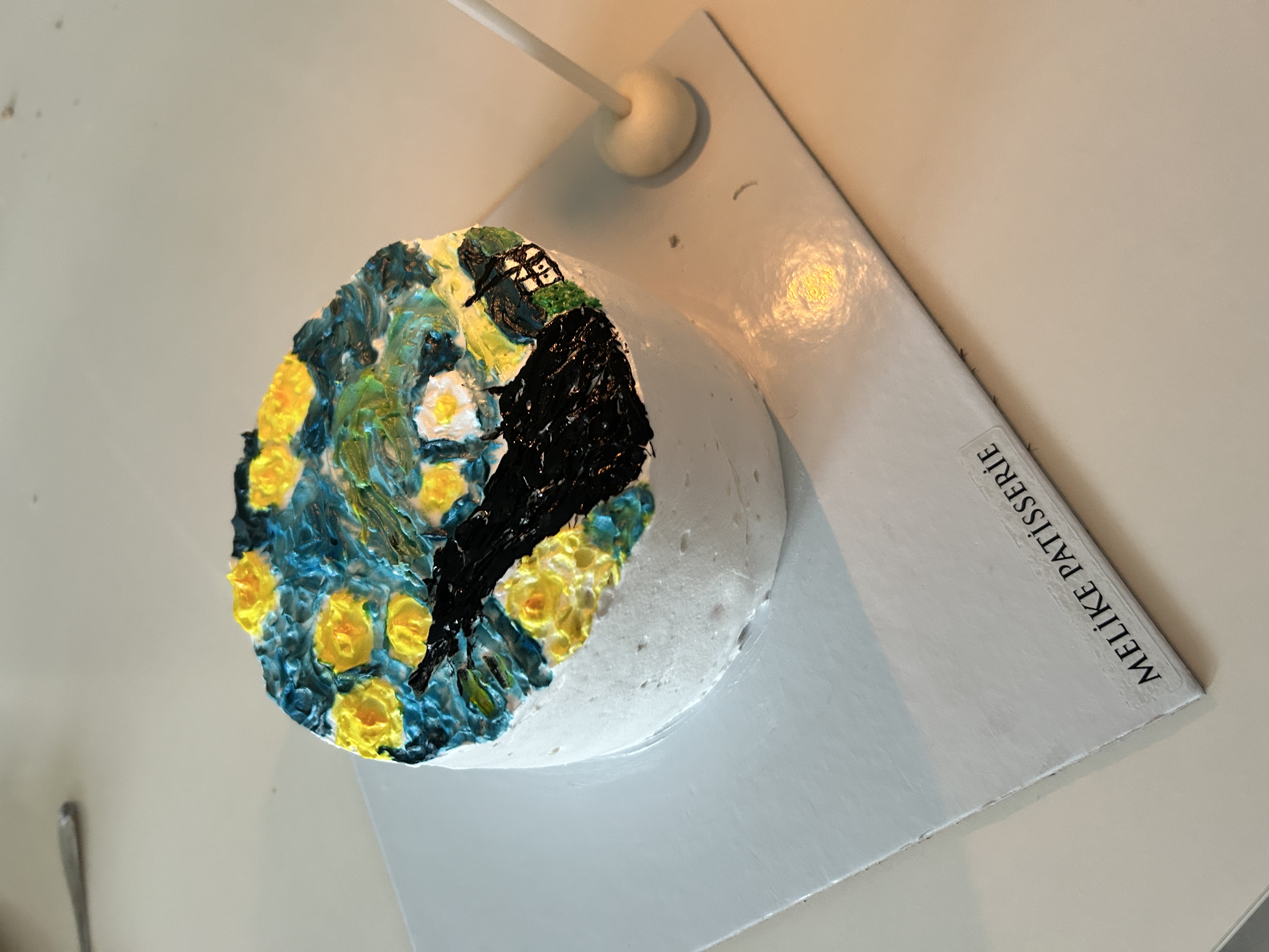 Van Gogh tasarım yaş pasta